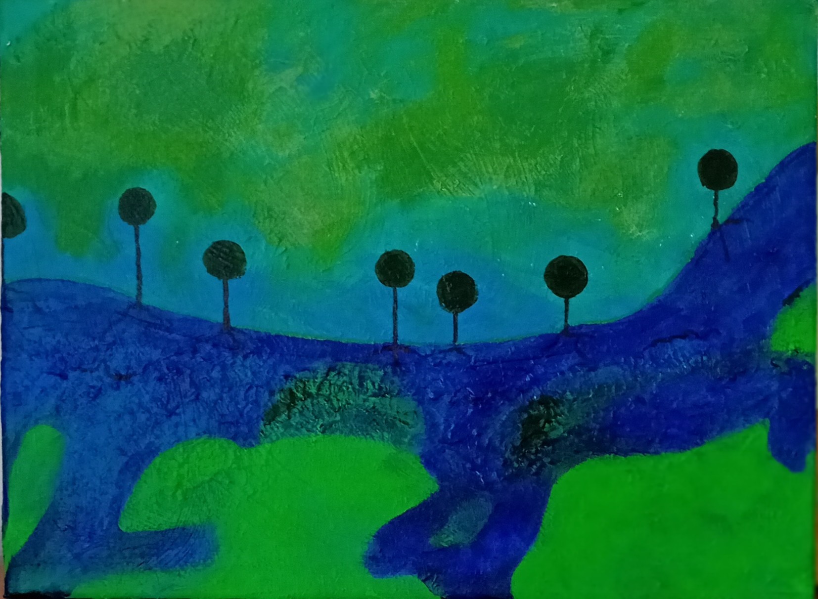 Taulu 30x40 cm. Akryyli kankaalle. Hinta 70 euroa.